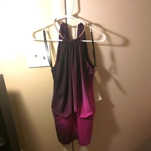 Xpress Purple and Black Dress